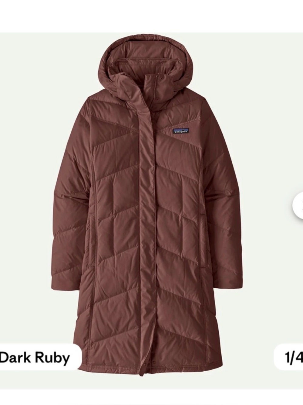 Patagonia Brow Long Puffer Coat with Hood